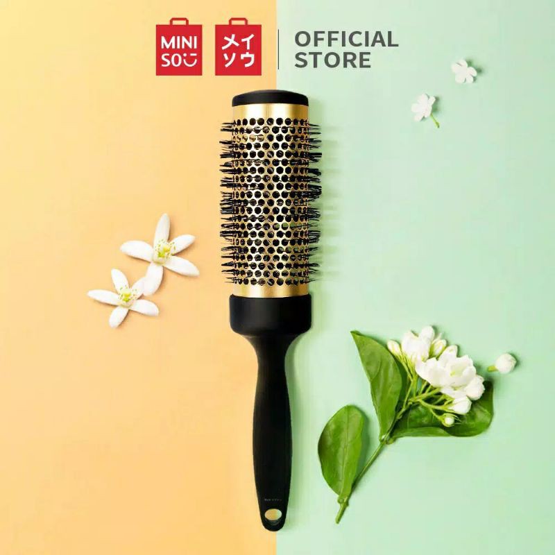 Miniso (Hàng Mới Về) Lược Chải Tóc Bằng Nhôm Hình Tròn Tiện Dụng