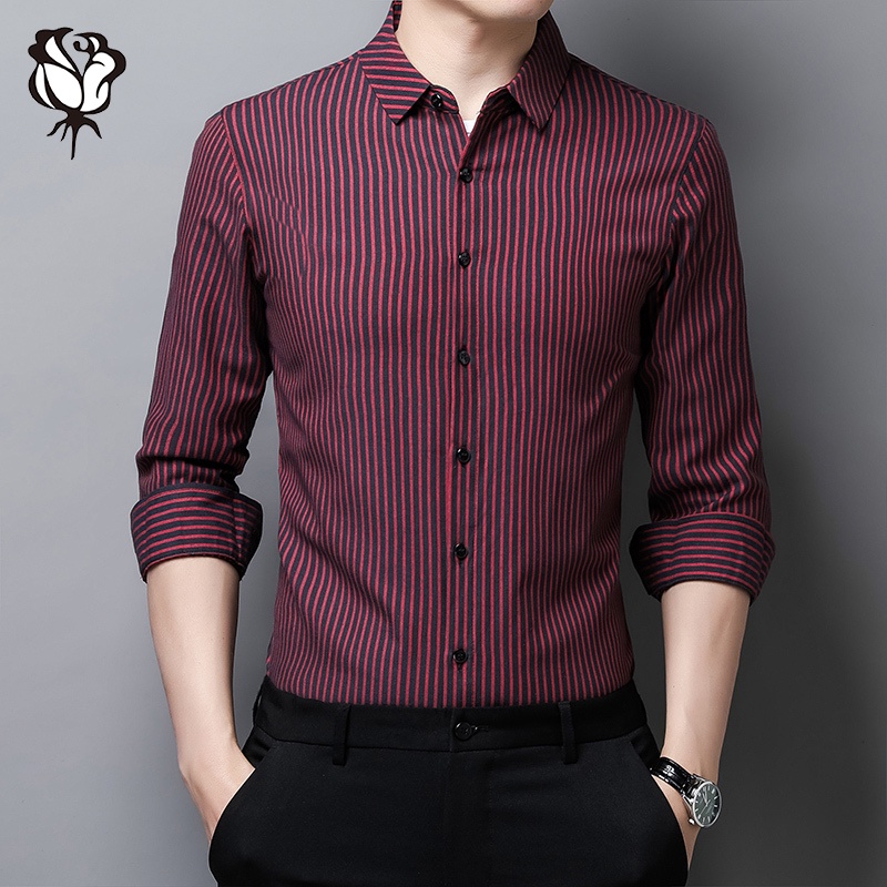 Sơ Mi Nam Tay Dài Kẻ Sọc Thời Trang Mới