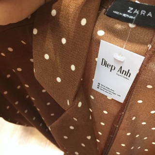 Jumssuit chấm nâu