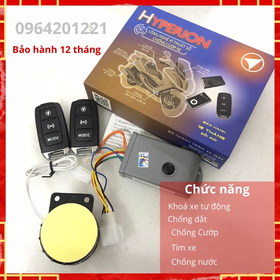 [Freeshipextra] Chống Trộm Hyperion Loại 3 Nút Hàng Chính Hãng Bảo Hành 1 Năm