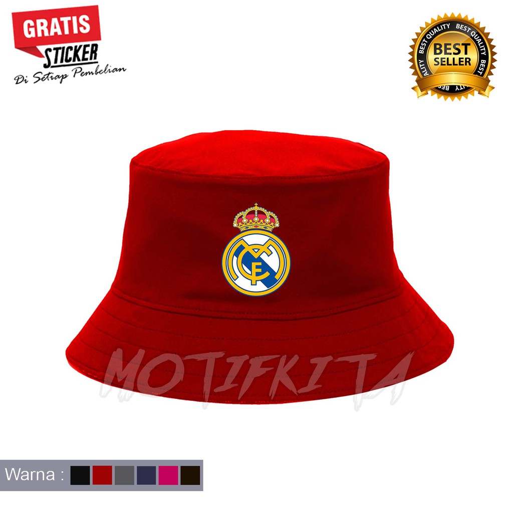 Mũ Bucket In Logo Real Madrid Thời Trang Cho Nam Và Nữ