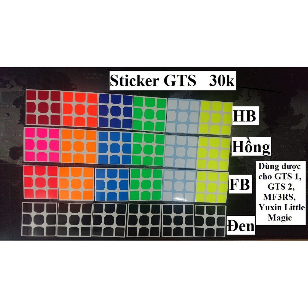 Phụ kiện Rubik Sticker Gan, Valk, GTS