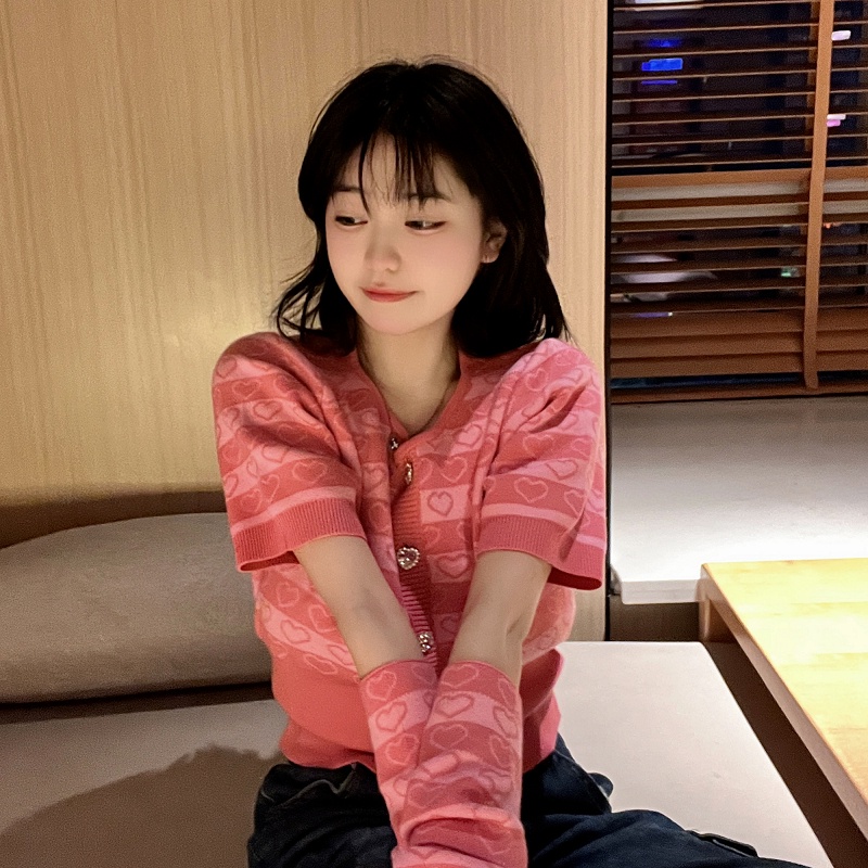 【ZHELIHANGFEI】Áo Khoác Cardigan Dệt Kim Lưng Cao Thiết Kế Ngọt Ngào Dễ Phối Đồ