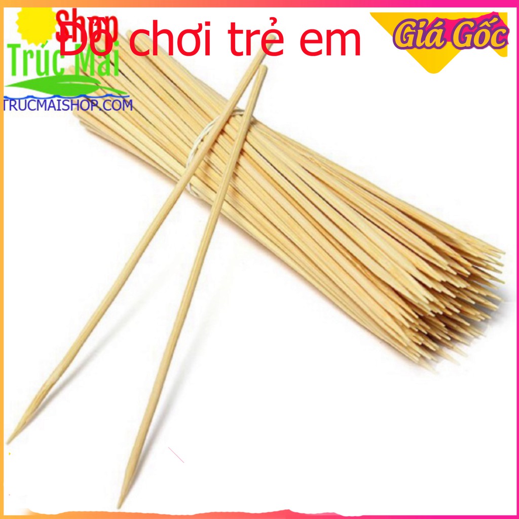 [Giá Xưởng] 60 que xiên thịt nướng que xiên gỗ làm đồ handmade