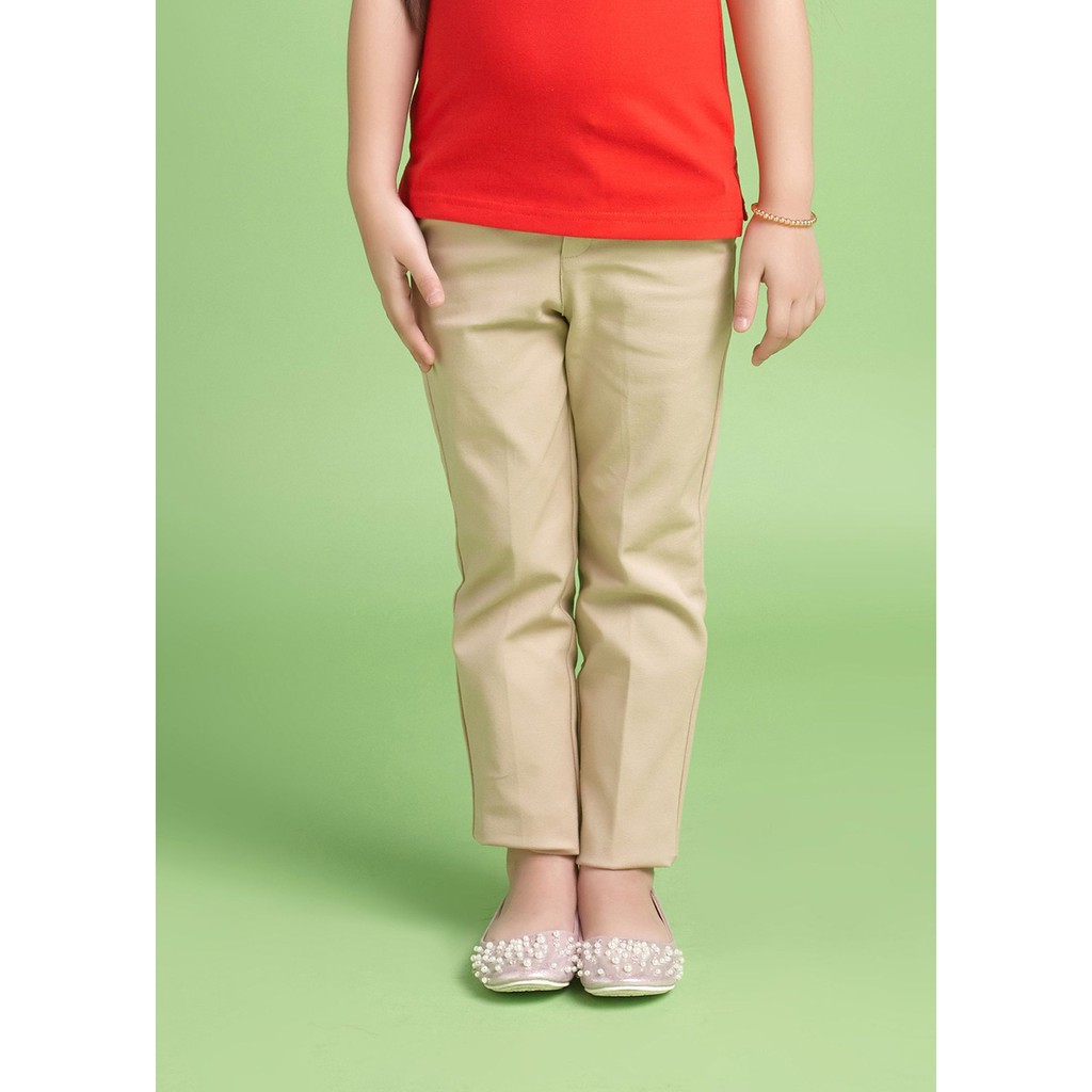 Quần kaki dài bé gái kem QDG005 - JADINY