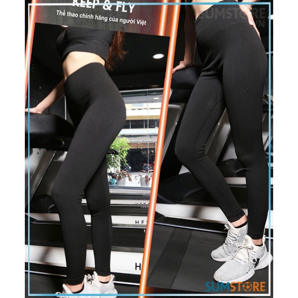 Quần Legging Tập Thể Thao Nữ – Uni Đen Keep And Fly Cao Cấp - Quần Thể Thao Nữ Mẫu Mới