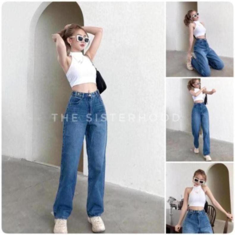 [Ảnh Thật] Quần Jeans Nữ Ống Rộng dáng suông lưng cao Hot trend 2021 [ẢNH THẬT] - TS Jeans Shop Jeans,Crotop,Đầm