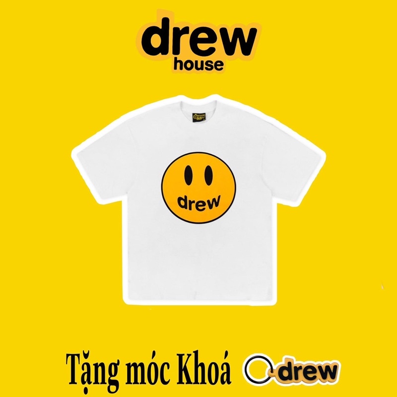 Áo Thun các mẫu Drew tặng kèm móc khoá chất cotton 4C Full Tag Mác