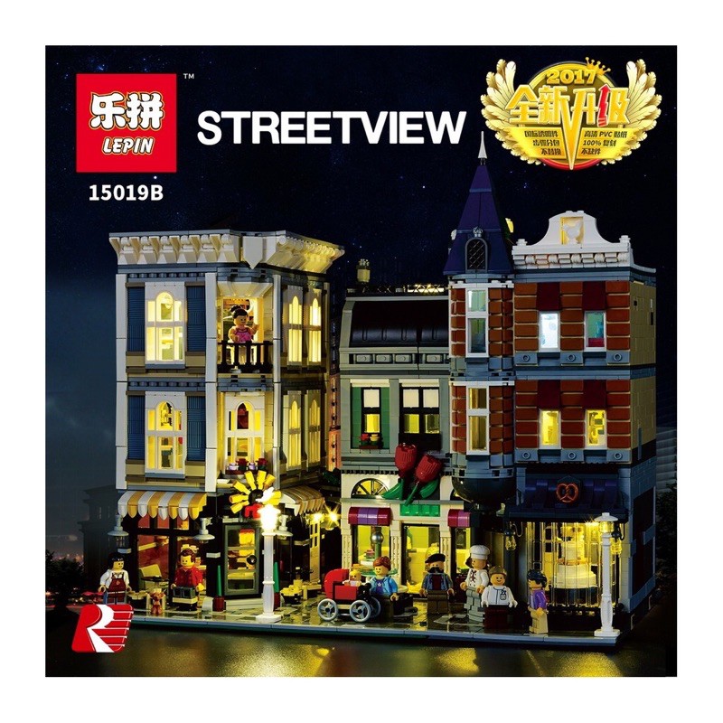 Lego Creator - Lepin 15019B ( Xếp Hình Khu Phố Nhộn Nhịp Hàng Có đèn 4016 Mảnh - Hàng Cổ )