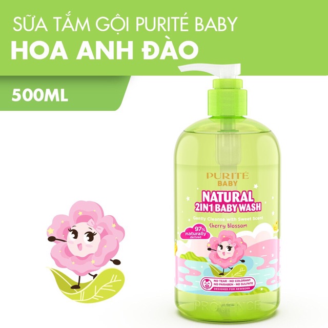Sữa Tắm Gội Purité Baby Natural 2in1