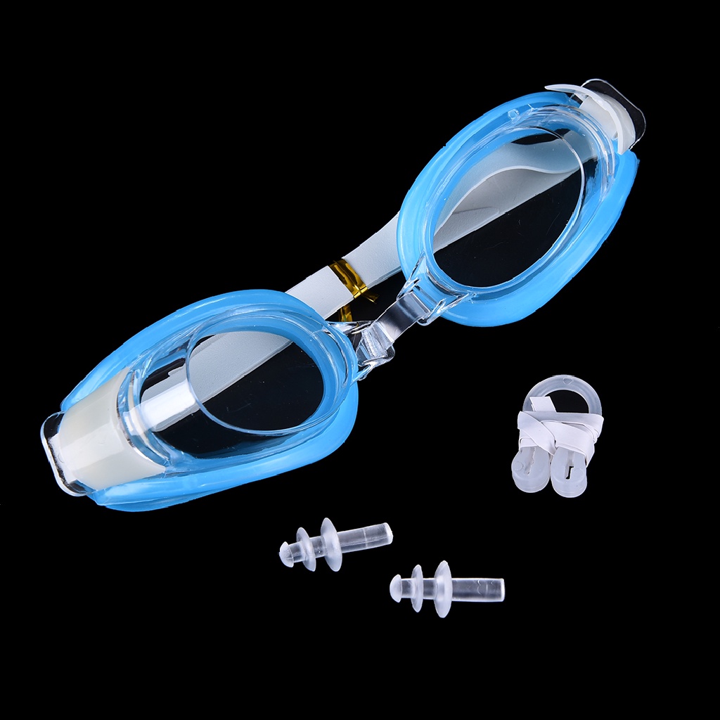 Set kính bơi kẹp mũi và nút bịt tai bảo vệ đi tắm biển hồ bơi dành cho trẻ em