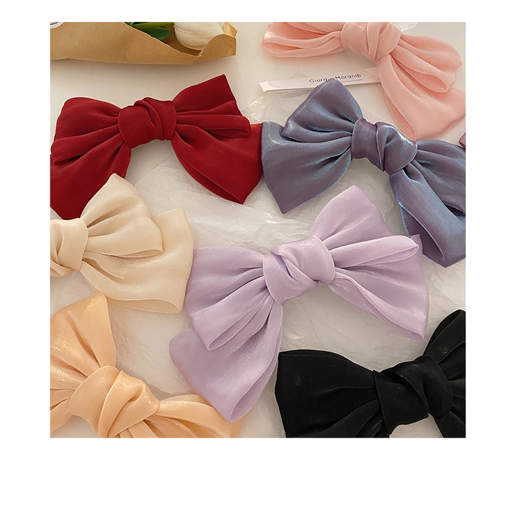 Kẹp tóc nơ J2081801 chất liệu satin bóng thời trang cho nữ