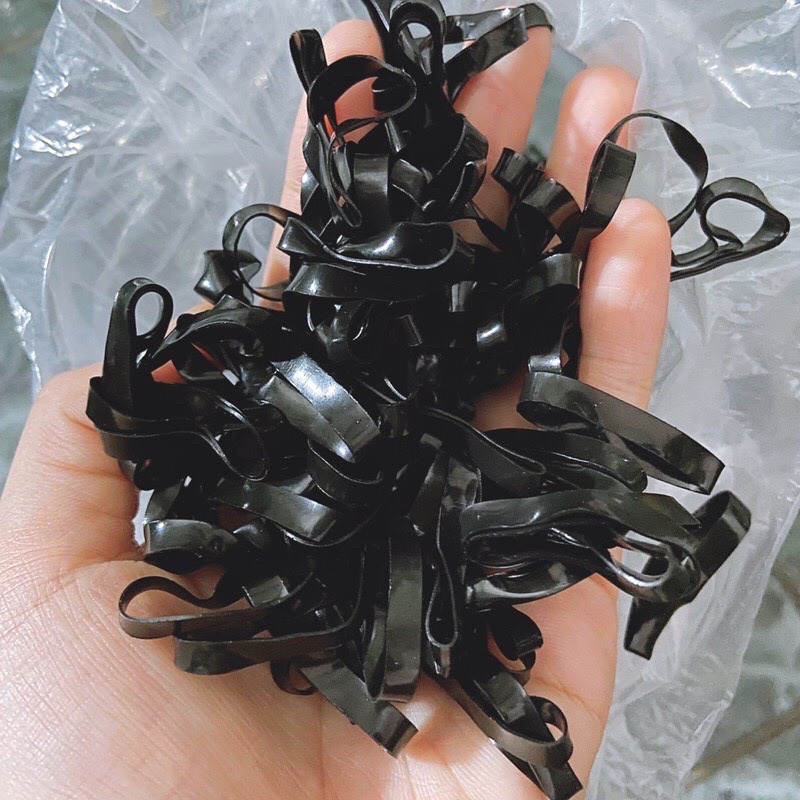 1Gói chun buộc tóc-nịt buộc tóc đen siêu dai