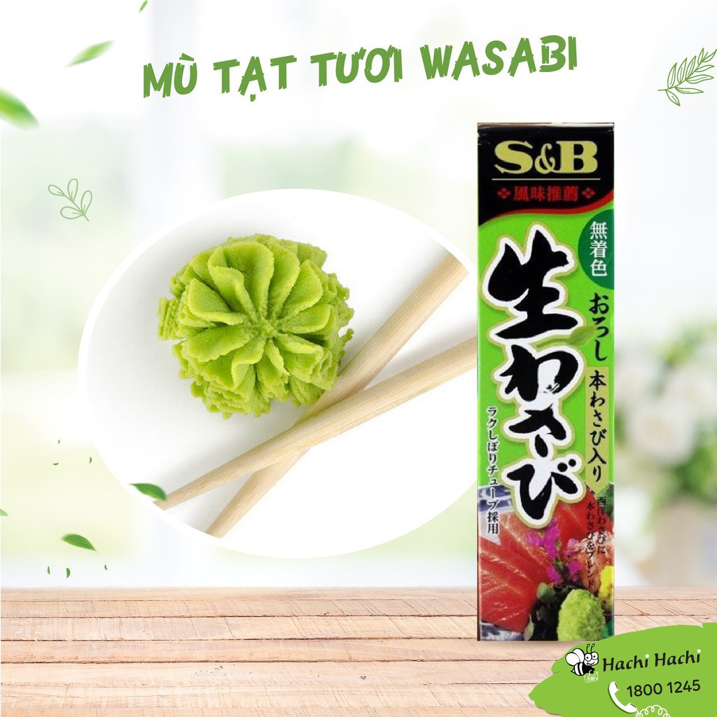 Mù tạt xanh S&B Oroshi nama wasabi 43g