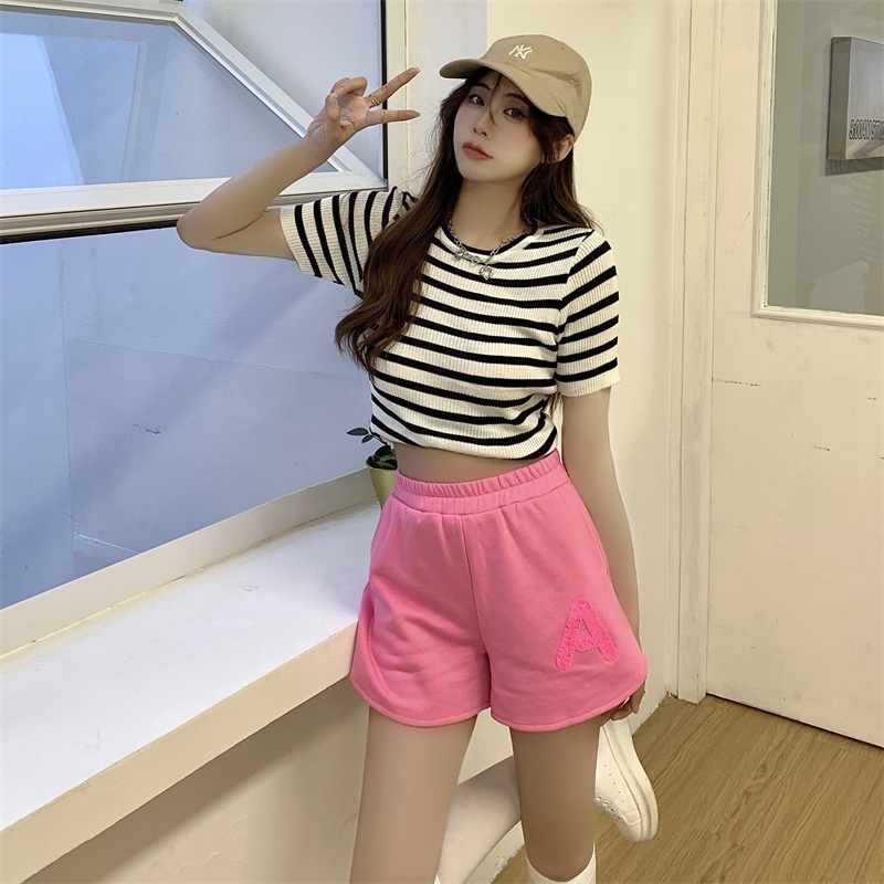 SUXI Quần ngắn ống rộng Màu Sắc Đơn Giản Phong Cách Thể Thao Thời Trang Mùa Hè Cho Nữ