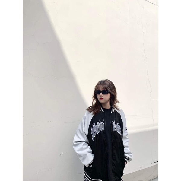 Áo bomber nỉ phối tay VOGU H2A977