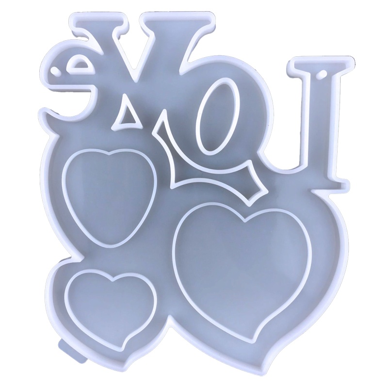 Khuôn Silicone Làm Khung Ảnh Hình Trái Tim Thủ Công DIY