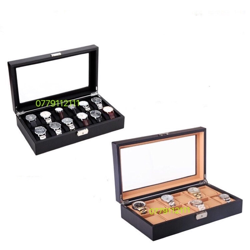 hôp đựng đồng hồ 12 ngăn có khoá SANG TRỌNG