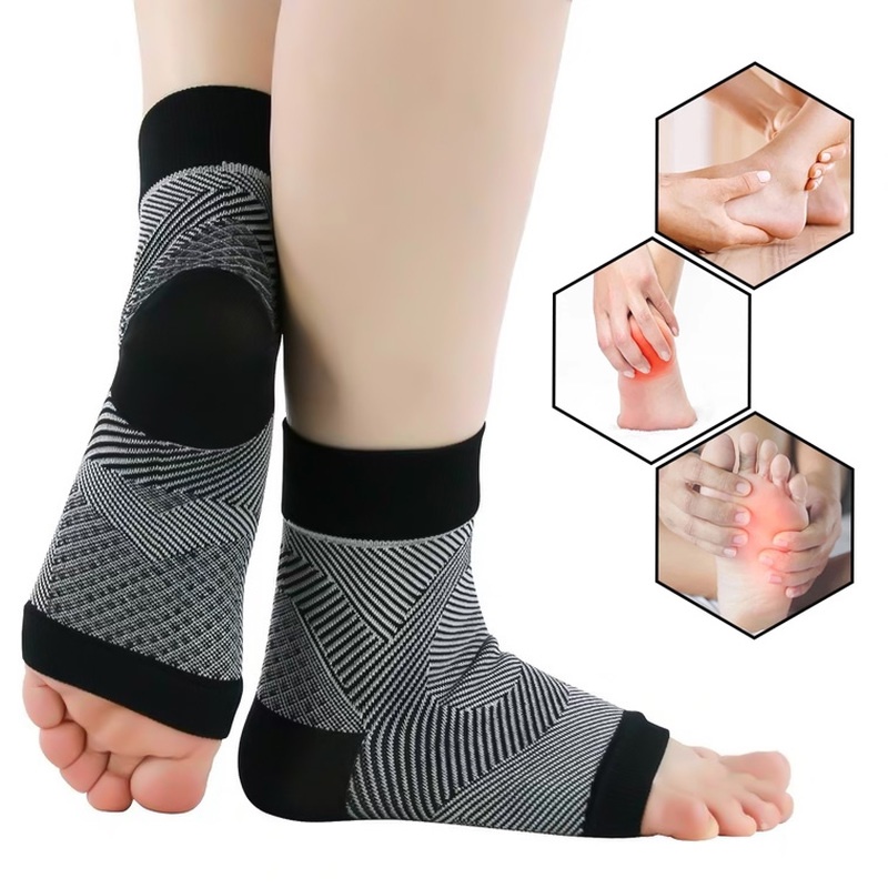 1 Cặp Vớ Nén Bảo Vệ Mắt Cá Chân Chống Trượt Hỗ Trợ Tập Luyện Thể Thao Yoga Pilates