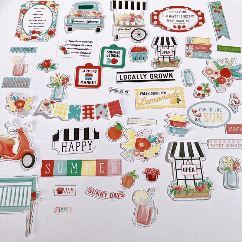 Die Cut Sticker trang trí love box scrapbook các chủ đề khác