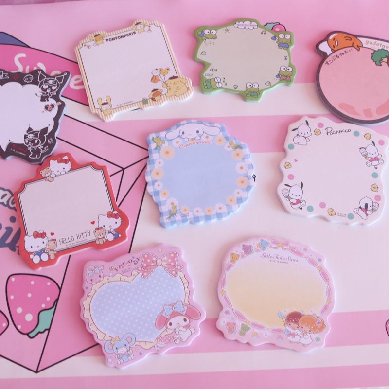 SANRIO Set 30 tờ giấy ghi chú họa tiết hoạt hình dễ thương