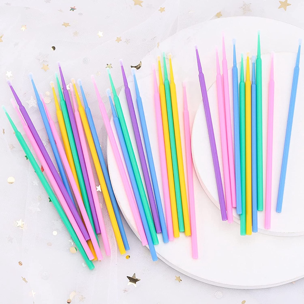 Set 100 Tăm Bông Siêu Nhỏ Dùng Một Lần Để Vệ Sinh Lông Mi Tiện Lợi