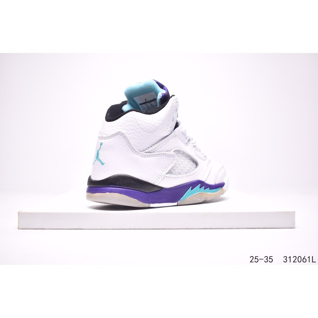 Jordan KIDS Giày Da Lộn Giày Trẻ Em Da Của Jordan 5 Retro Gp Jordan Thế Hệ Thứ 5 Aj5 Trẻ Em Giày Bóng Rổ EUR25-35 * Có Sẵn *