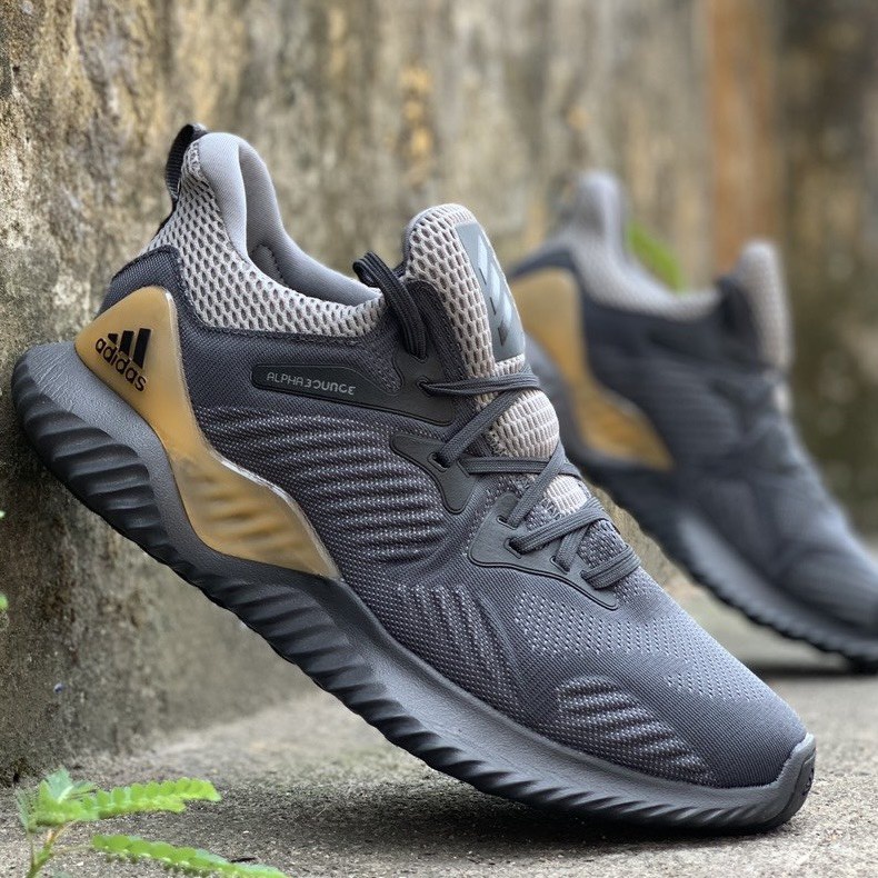 Giày thể thao Sneaker nam nữ Adidas Alphabounce 2018 màu Cafe (Free ship)(Hàng 1-1 Trung)(Tặng box bảo vệ)