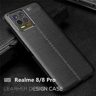 Ốp lưng cho Oppo Realme 8, Realme 8 Pro vân giả da Autu Focus chống sốc