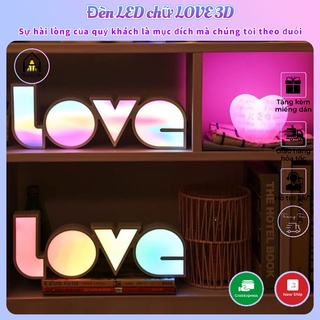 Đèn led chữ love 3d để bàn trang trí , làm đèn decor , đèn phòng ngủ trung tín