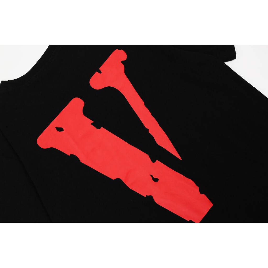 Áo thun cotton ngắn tay in hình Vlone thời trang cho nam nữ