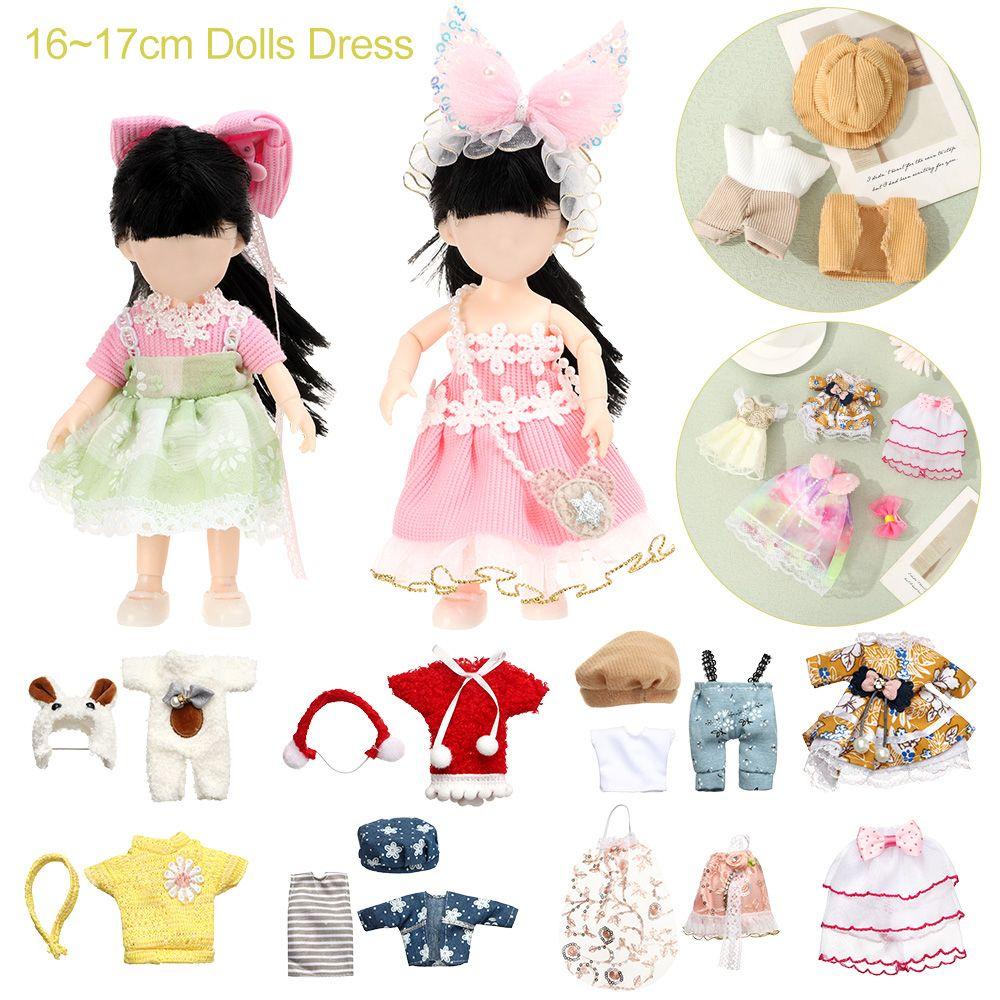 Đầm Đồ Chơi Búp Bê Nhiều Màu Đáng Yêu 16~17cm