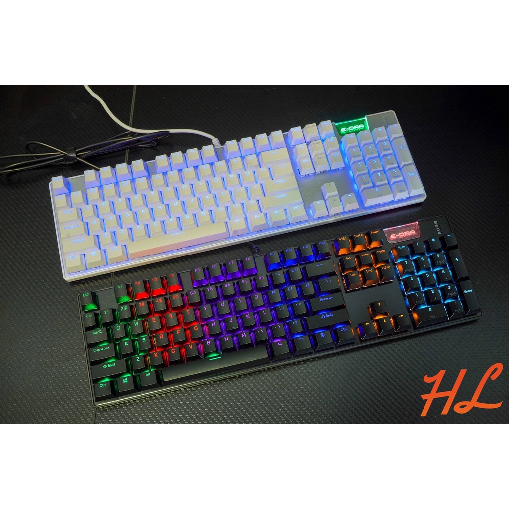 Bàn Phím Cơ E-DRA EK312 LED Rainbow  - BH Chính Hãng 24 Tháng - Hưng Long PC