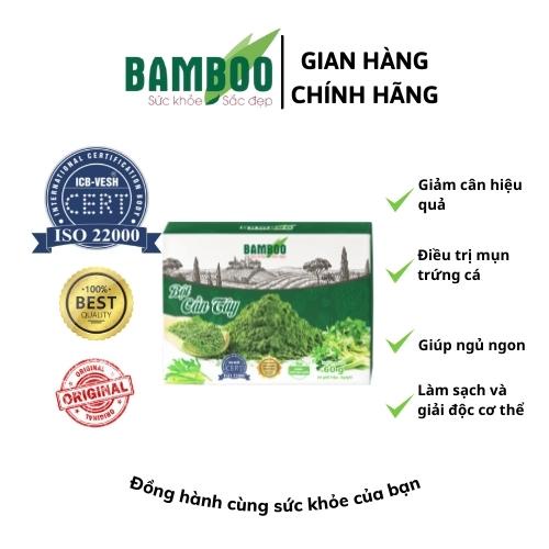 Combo bột cần tây+ bột rau má + bột chùm ngây BAMBOO nguyên chất, siêu mịn 60g/ 20 gói