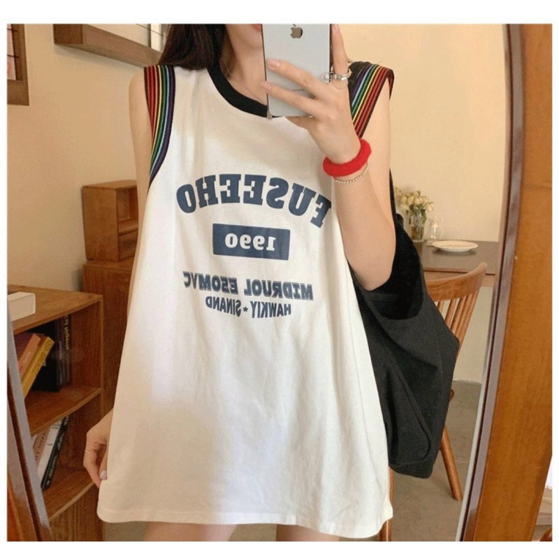 Áo thun bóng rổ không tay phong cách Mỹ cho nữ 4633