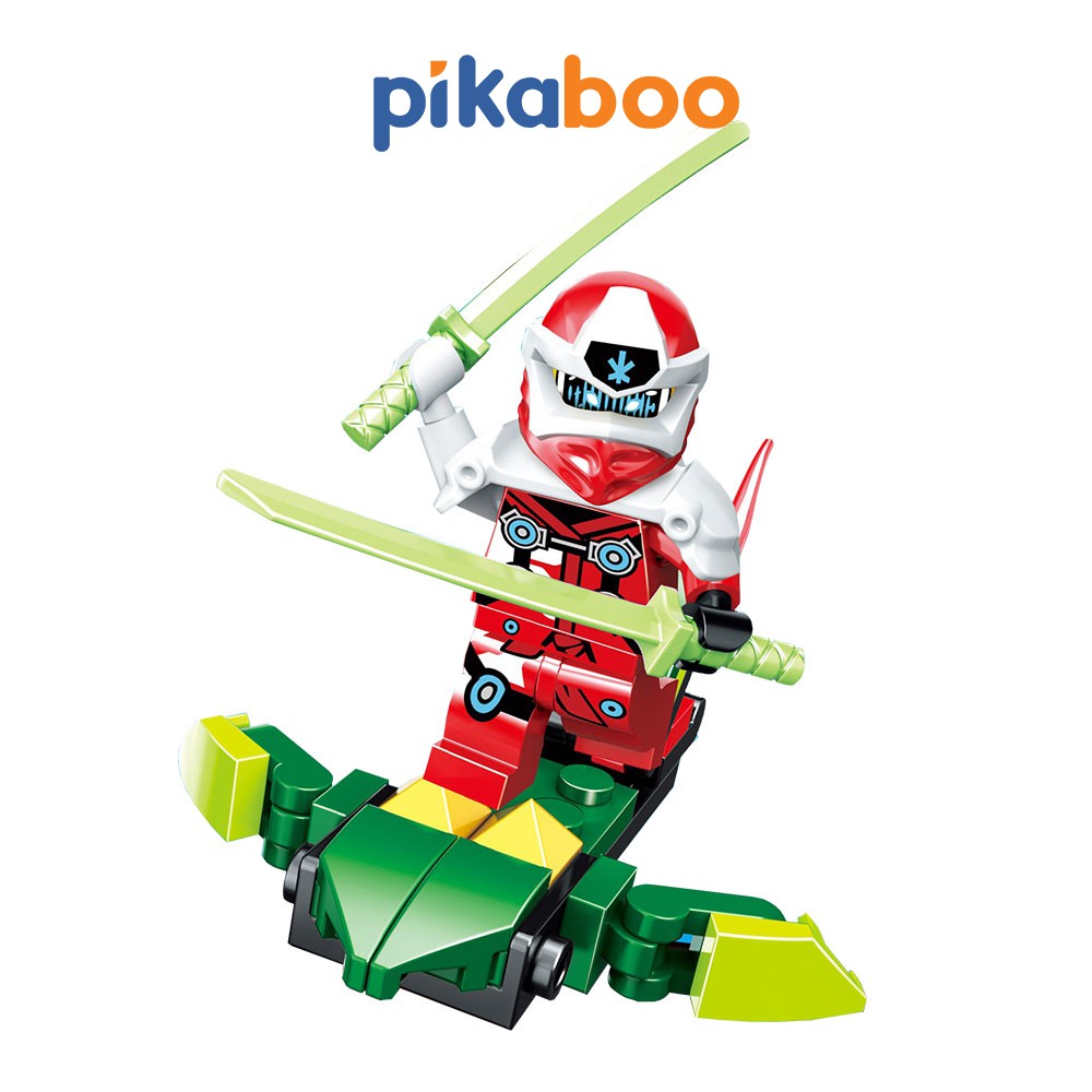 Đồ chơi xếp hình ninja Pikaboo lắp ráp ninja chất liệu nhựa an toàn