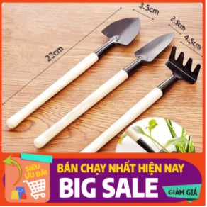Bộ dụng cụ làm vườn mini cho bé [đổi trả nếu bị lỗi] gồm combo 3 dụng cụ tiện lợi