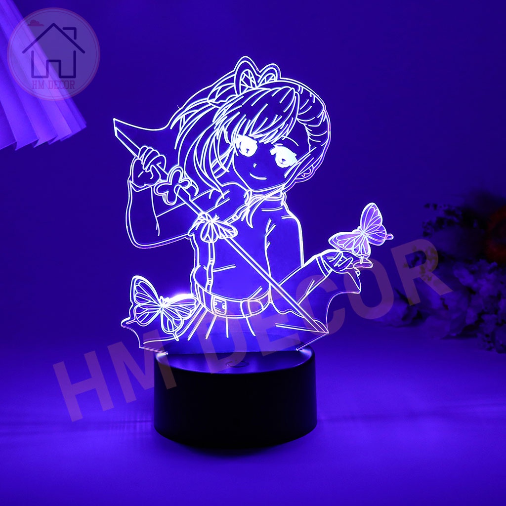 Đèn led anime 3D nhân vật Demon Slayer Thanh gươm diệt quỷ Tanjiro Nezuko Shinobu bàn học trang trí phòng ngủ HM Decor
