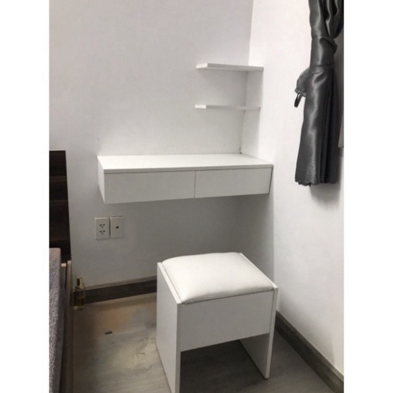 Bàn Trang Điểm, Bàn Trang Điểm Treo Tường Gỗ mdf Dài 80cm