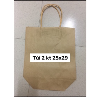 Combo 100 túi giấy có quai loại quai giấy kt 25x29