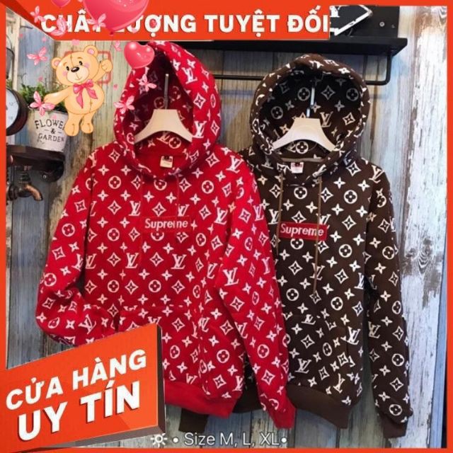 [LV Siêu Cấp] Áo Khoác Hoodie Supreme  hàng chuẩn Auth về Tiếp -Hàng nhập khẩu