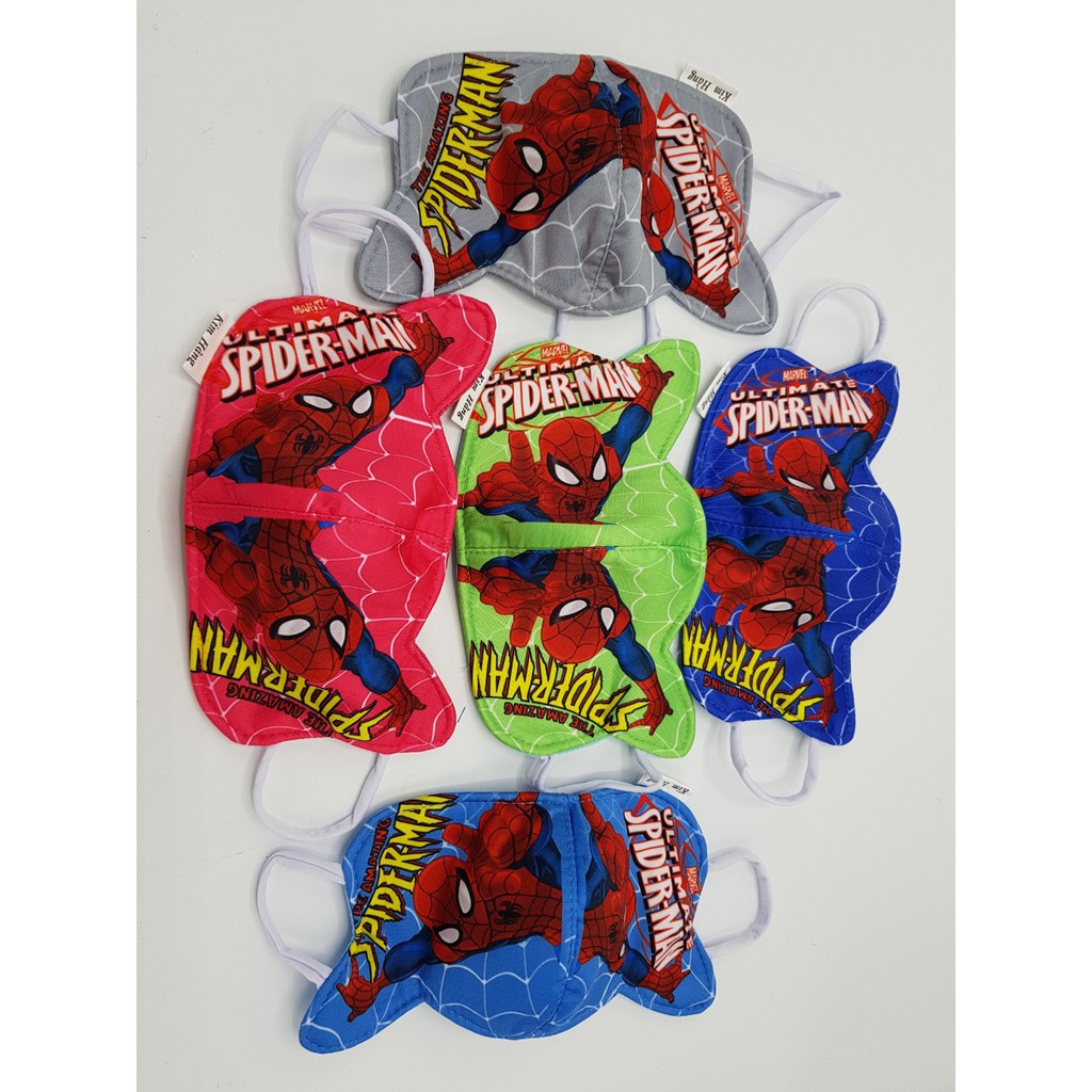 Khẩu trang vải cho bé mầm non hình người nhện KT021010 | BigBuy360 - bigbuy360.vn