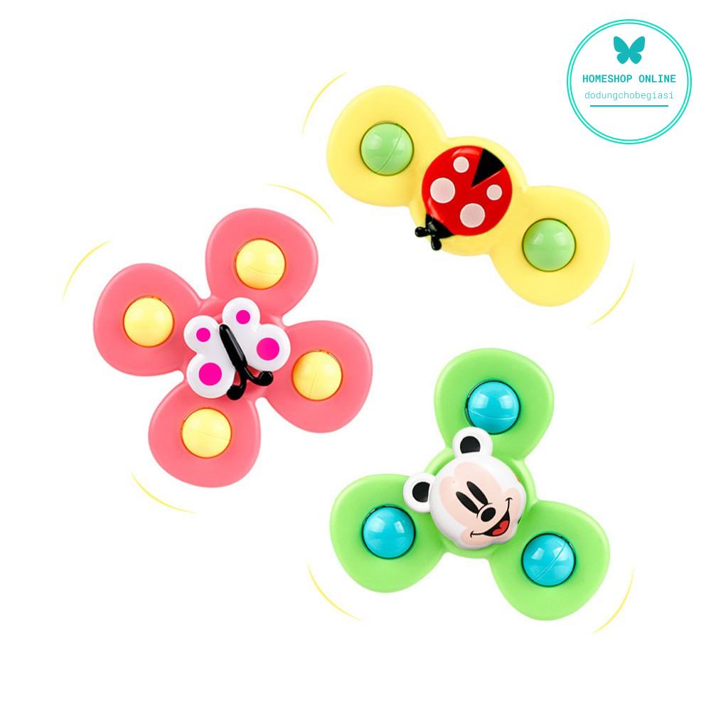 Set 3 đồ chơi con quay spinner hình côn trùng vui nhộn cho bé