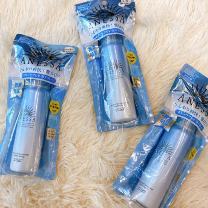 Xịt Chống Nắng Dạng Bọt Perfect UV Sunscreen Bubble Spray SPF 50+ Anessa