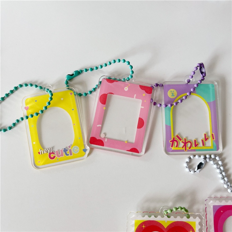 Móc Khóa Acrylic Trong Suốt Hình Kpop Dễ Thương