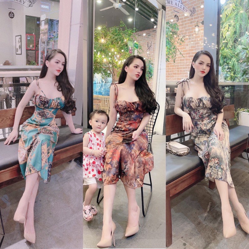 Váy 2s cup ngực buộc dây vai