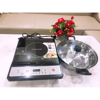 Bếp điện từ cơ Sunhouse SHD6149 (kèm nồi lẩu) bếp đơn