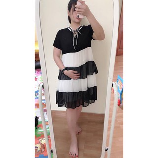 Váy Bầu Voan Lụa Baby Doll VTK22