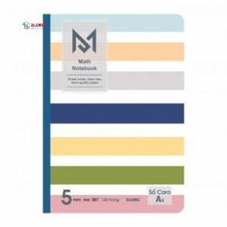 Sổ may Caro A4 Math Notebook 120 trang; MS 987