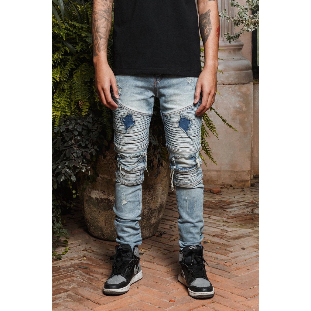 Quần jean nam MIKENCO RIPPED JEANS